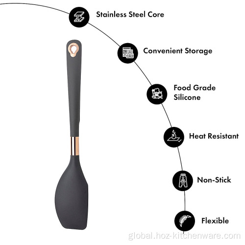 Heat Resistant Rubber Spatula Silicone Spatula Nonstick Cookware Factory